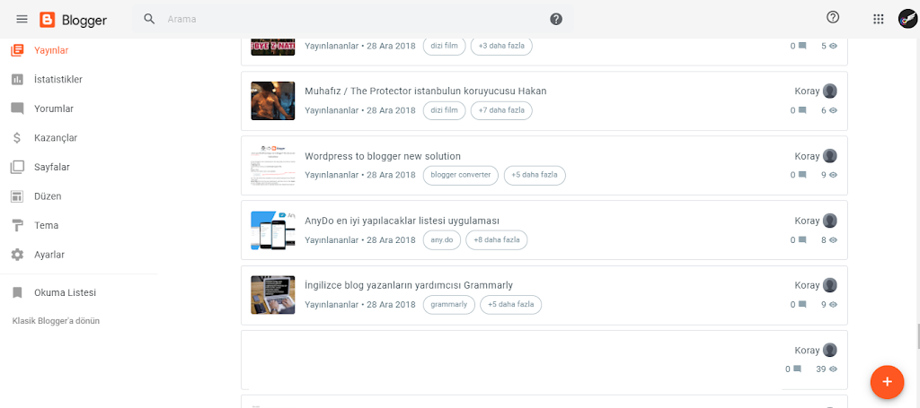 Blogger güncellemesi