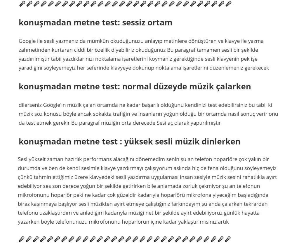 Google Gboard Klavye deneme metni ekran görüntüsü