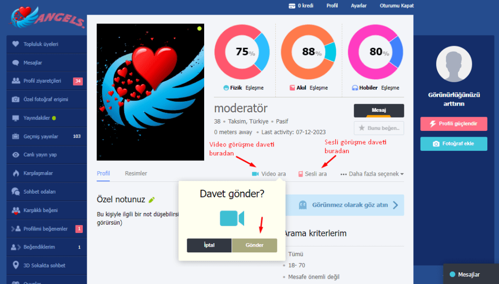 Kameralı gay sohbet
