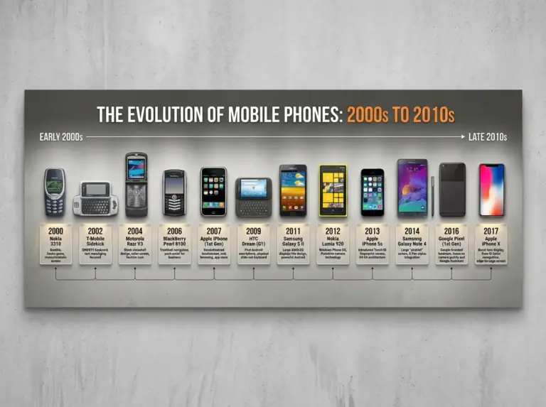 2000’de Nokia 3310’dan 2017’de iPhone X’e cep telefonlarının zaman çizelgesi